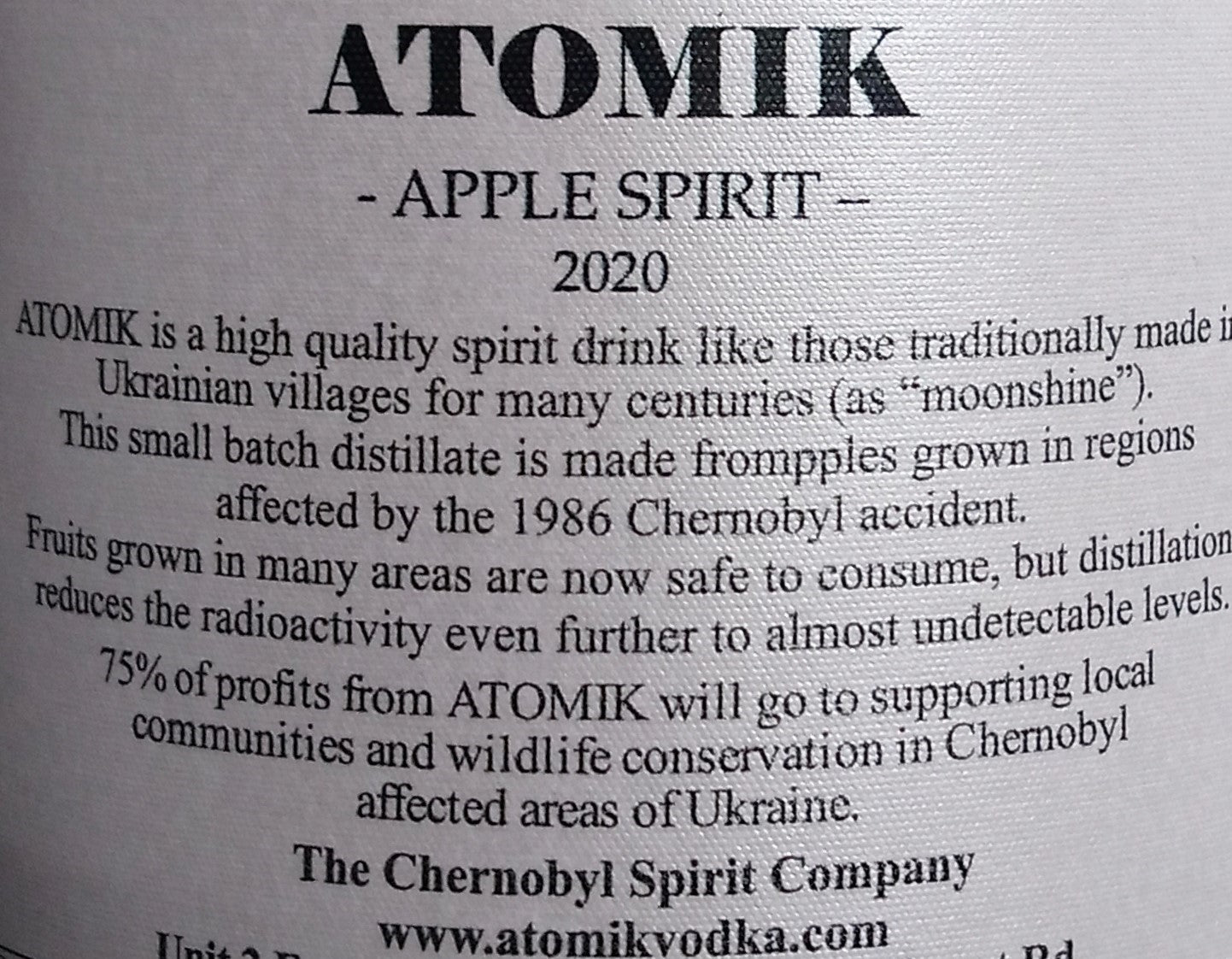 FIRST BATCH Apple Spirit. 42% ABV; 0.5L 2020 image 1
